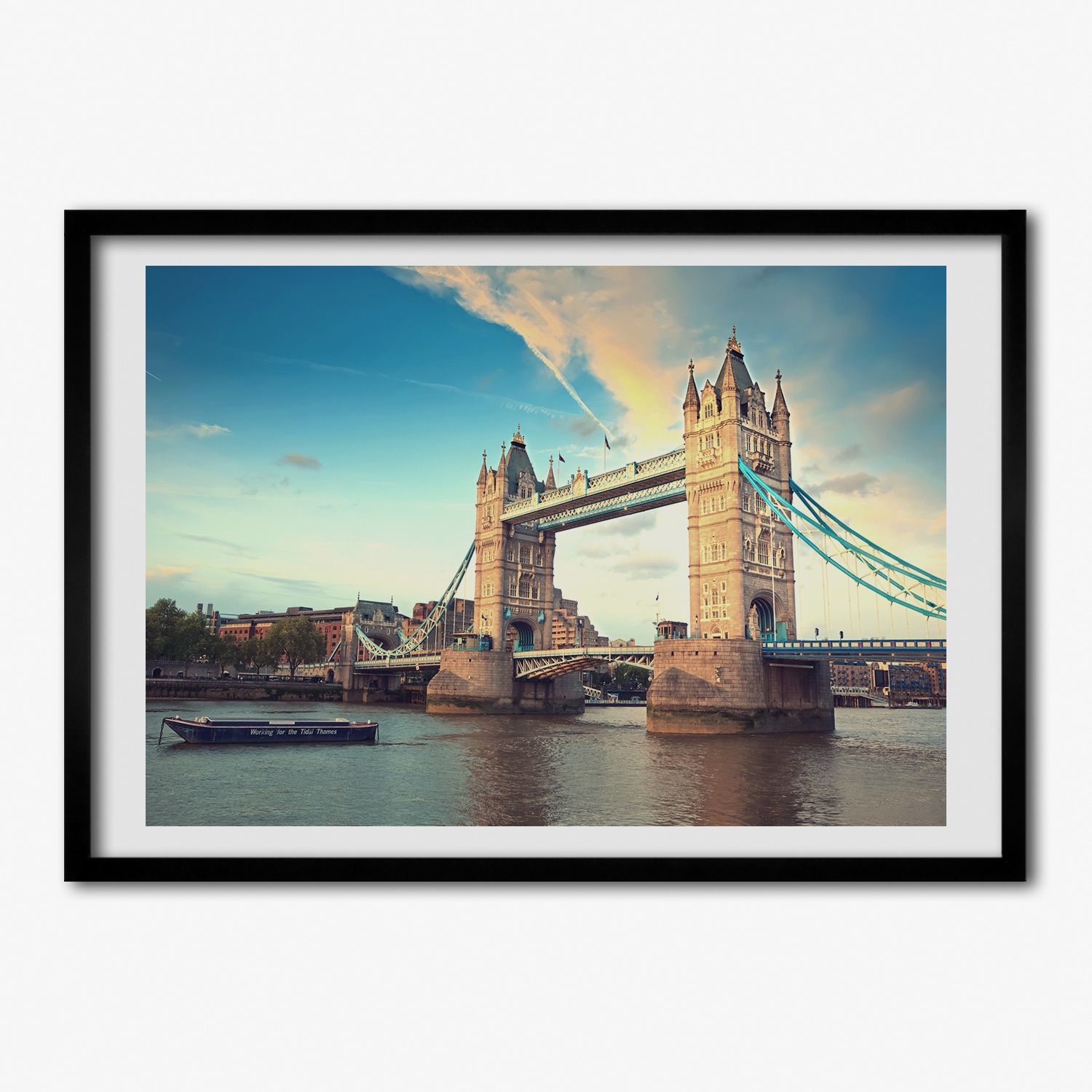 Tulup Bild MDF-gerahmte Wand-Dekor 70x50cm Bild Zimmer Tower Bridge London