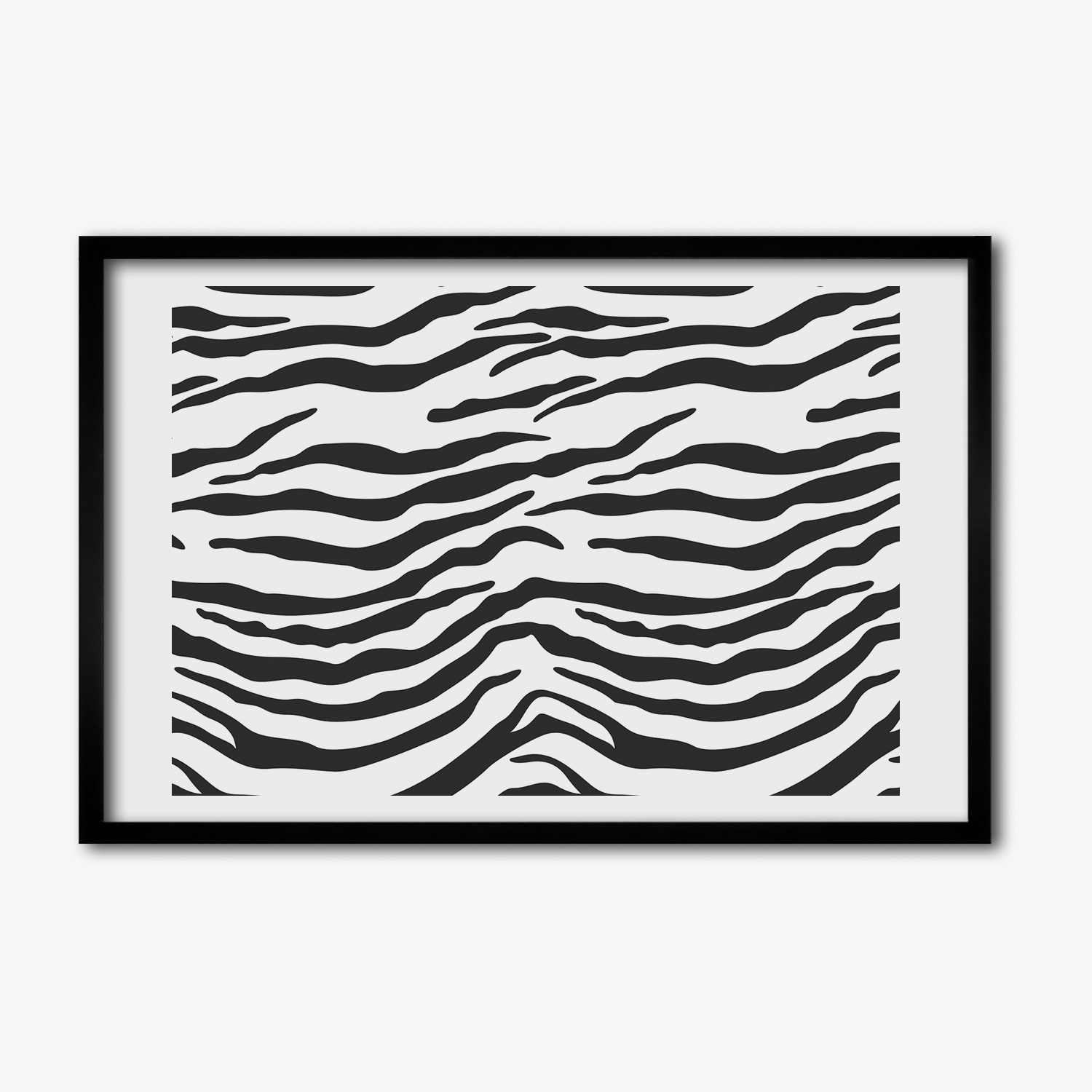 Tulup Bild MDF gerahmte Wand Dekor 60x40cm Zebra Hintergrund