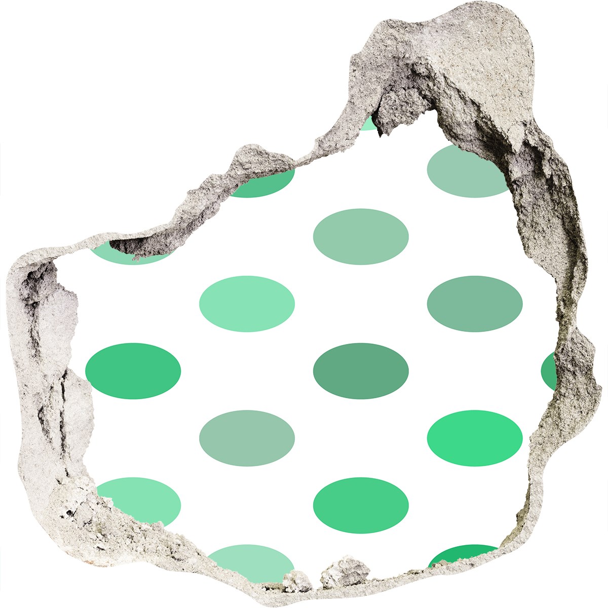 Selbstklebende Tapete Aufkleber Klebefolie XXL Dekoration 75x75 cm Grüne Punkte 