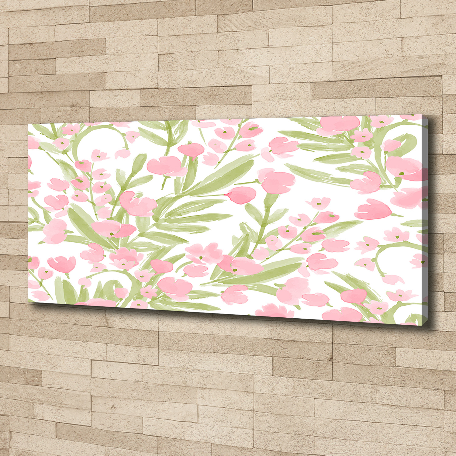 Arte de La Pared Pintura en Lienzo Decoración de Salón 125x50 Patrón floral