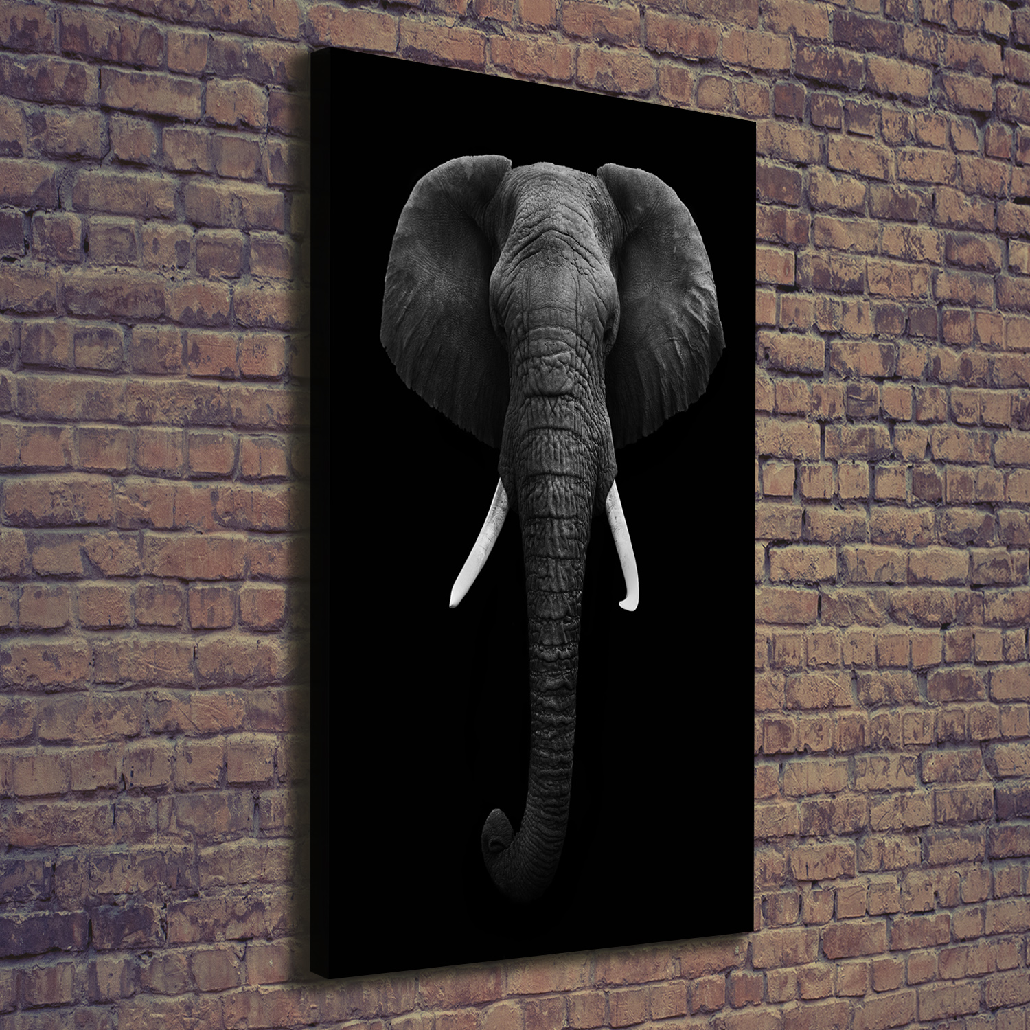 Arte de La Pared Pintura en Lienzo Decoración de Salón 70x140 elefante africano