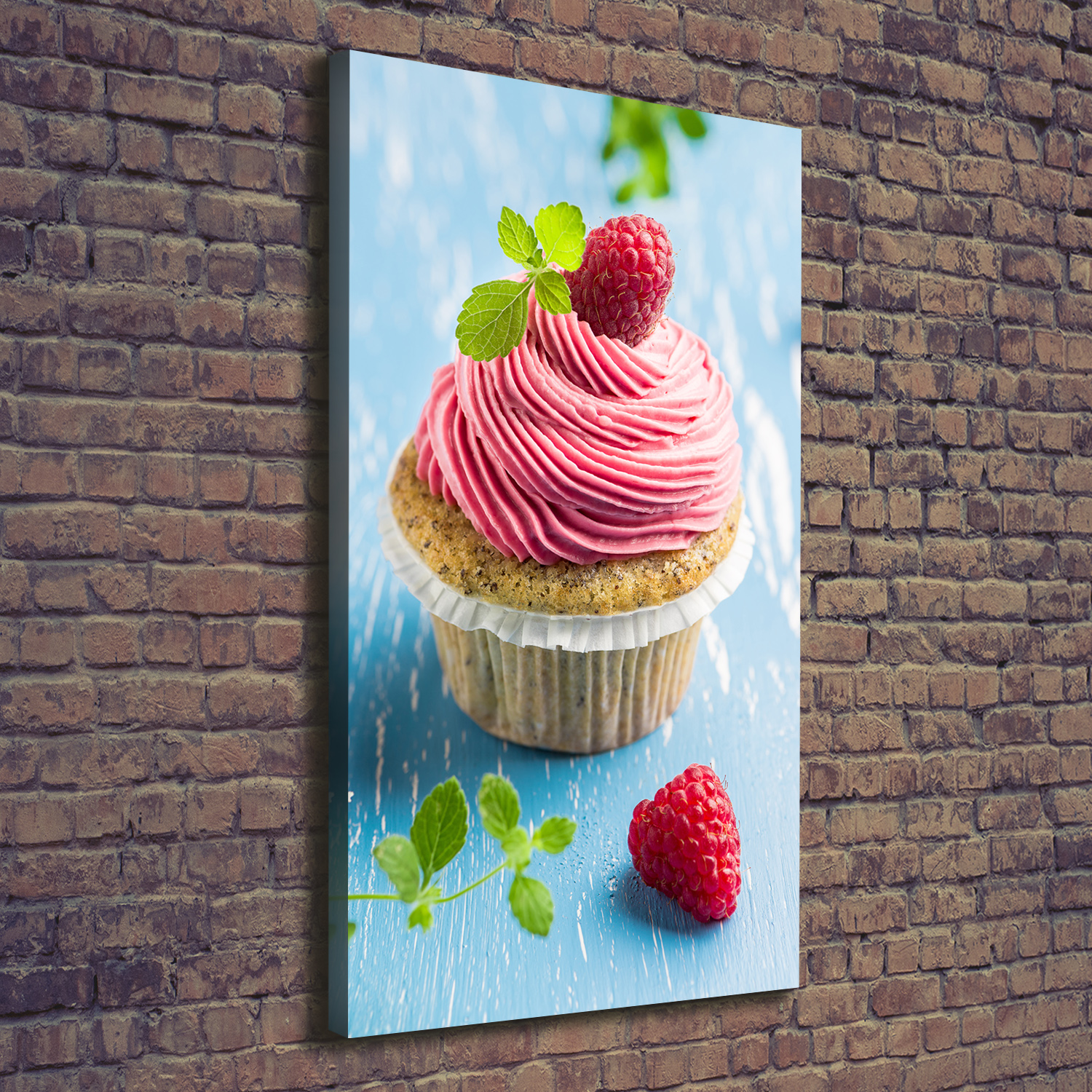Pintura de La Pared Para Salón Decoración del Hogar 70x140 Cupcake de frambuesa