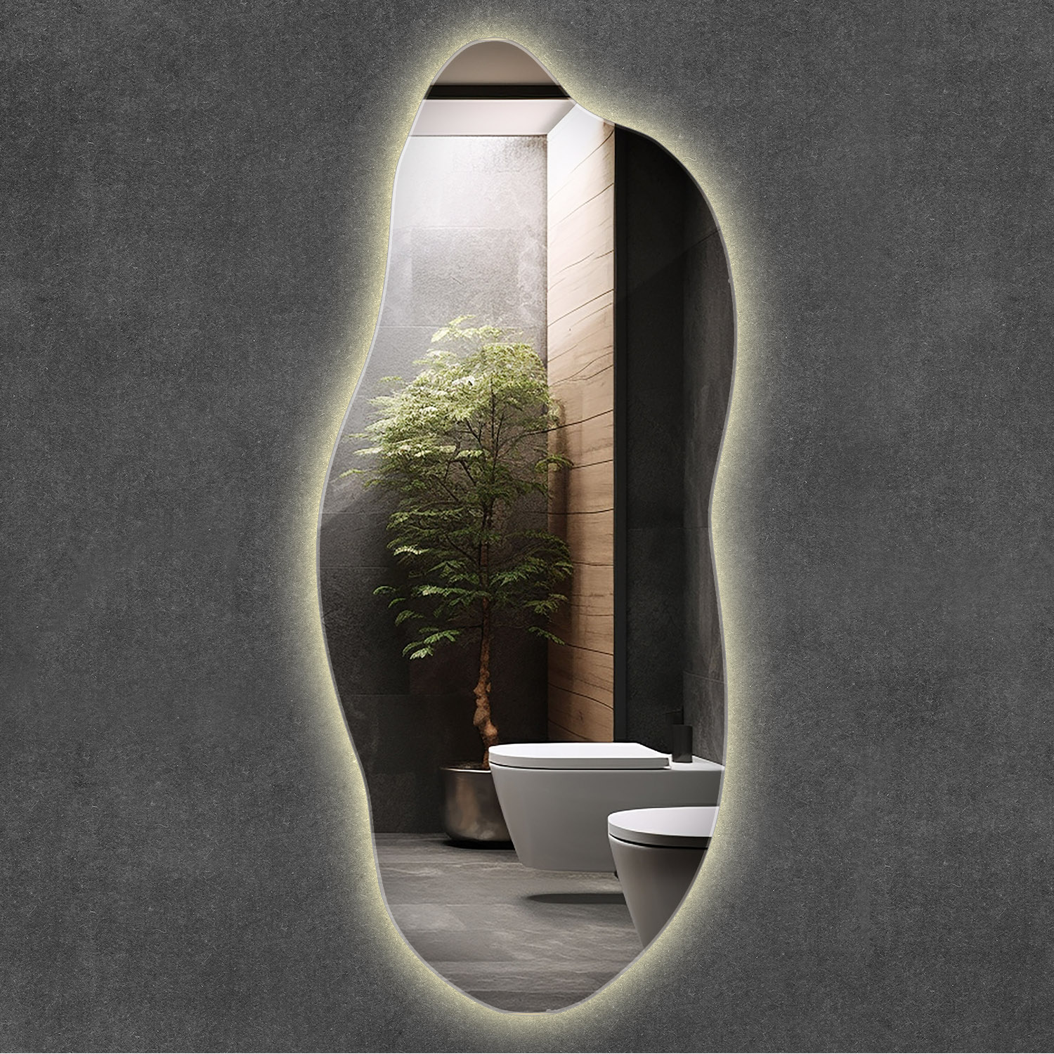 Lustro Wallfluent LED neutralne 35x80 cm