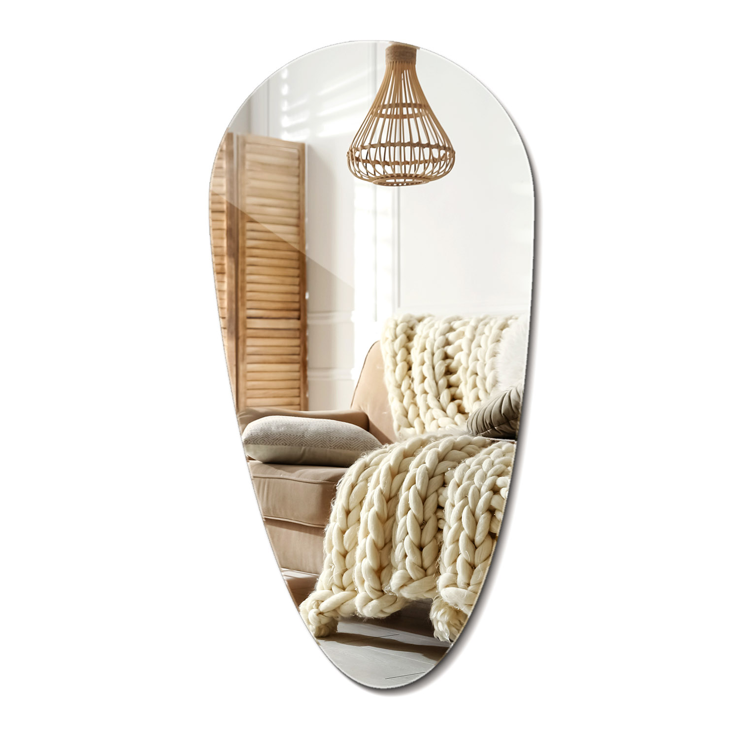 Nieregularne owalne lustro Wallfluent - miniatura