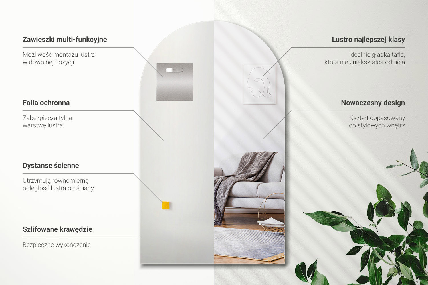 Instrukcja montażu lustra Wallfluent