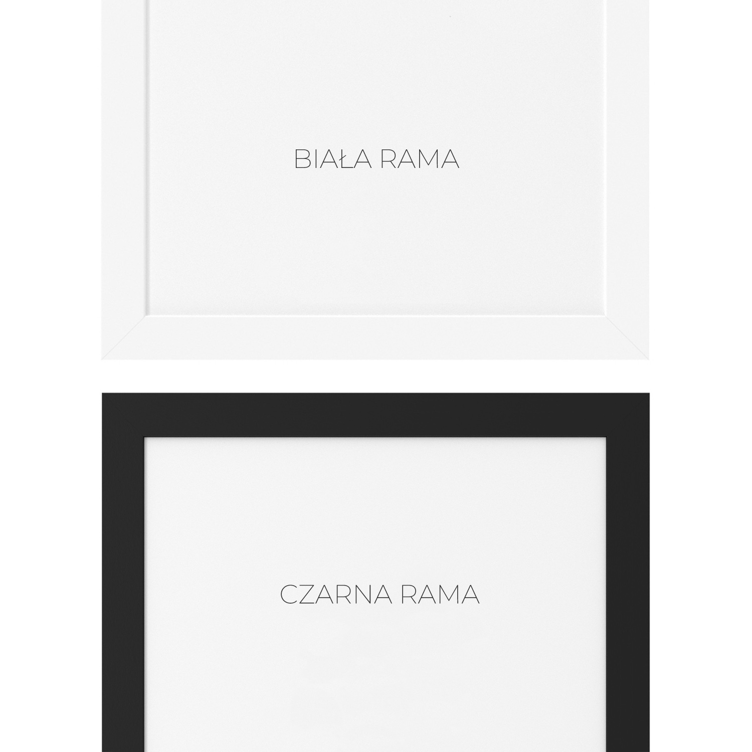 Lustro MDF - rama czarna i biała
