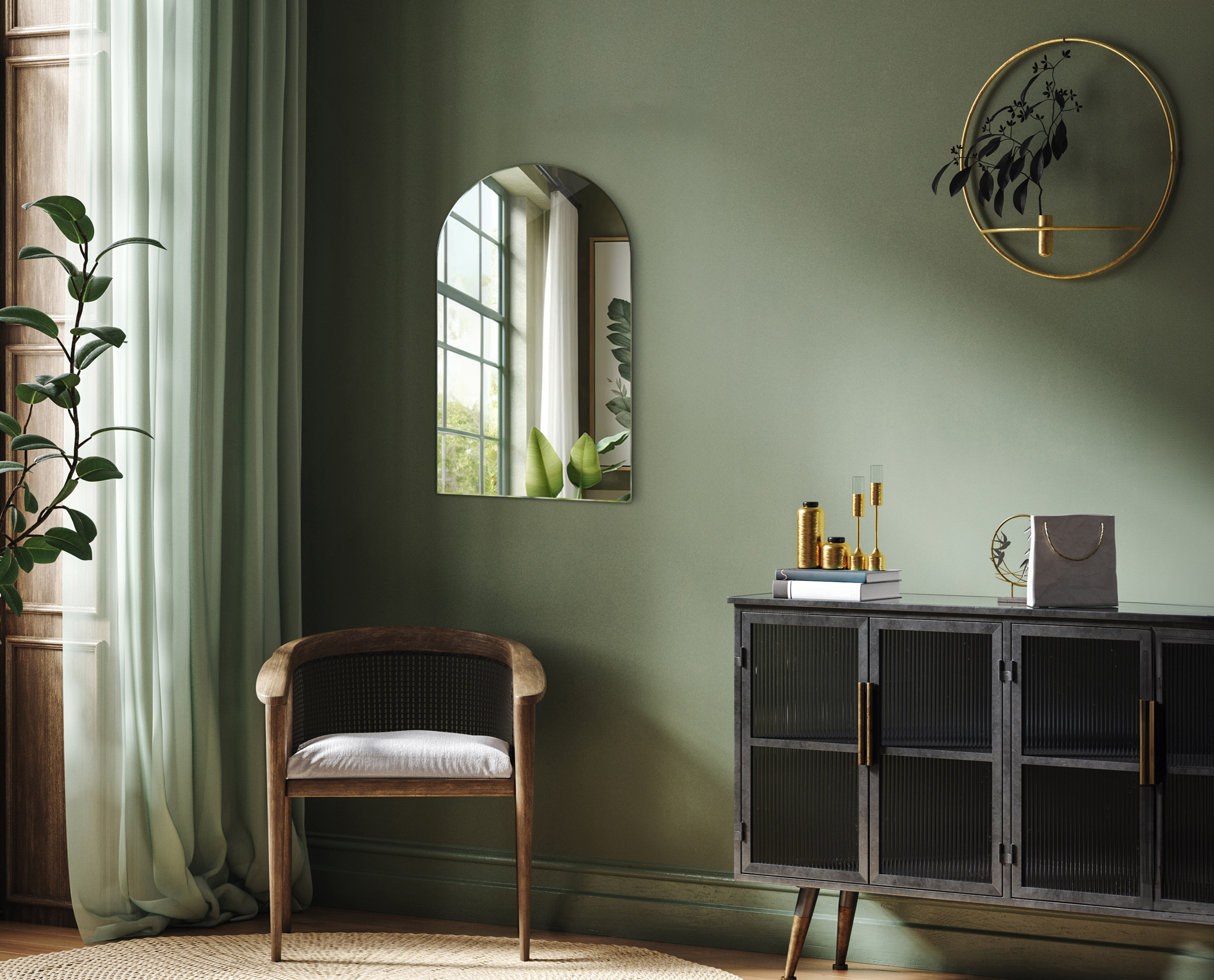 Stylowa łazienka z lustrem Wallfluent