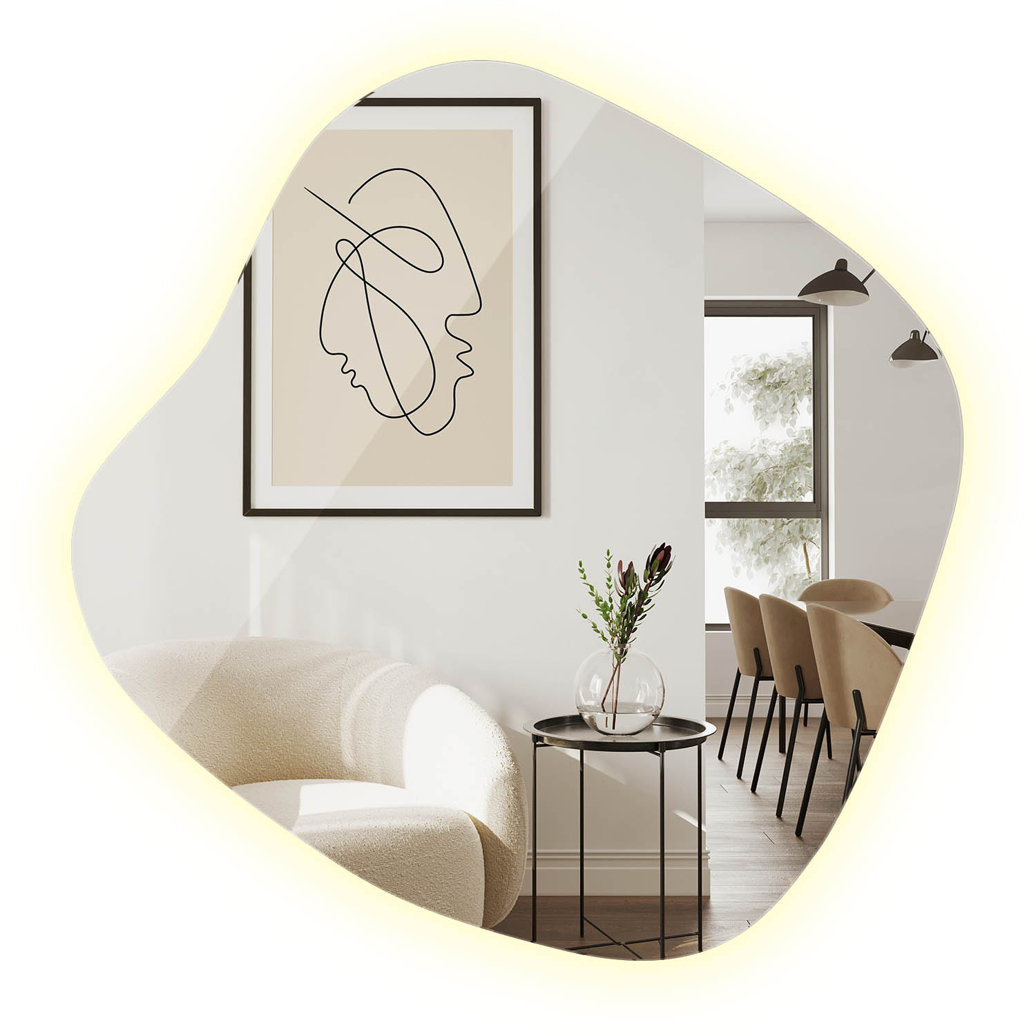 Lustro LED Tulup bez tła