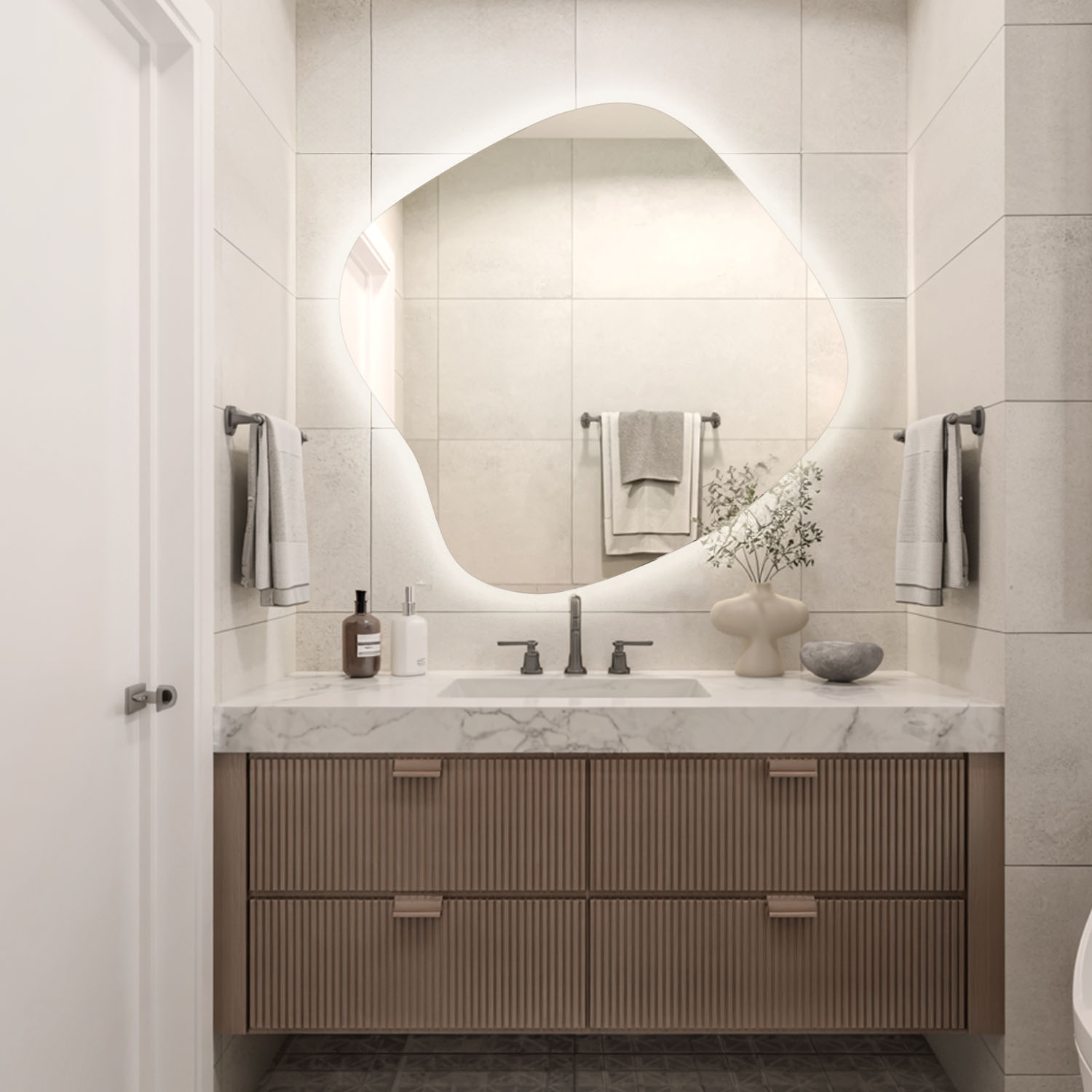 Lustro LED Tulup we wnętrzu