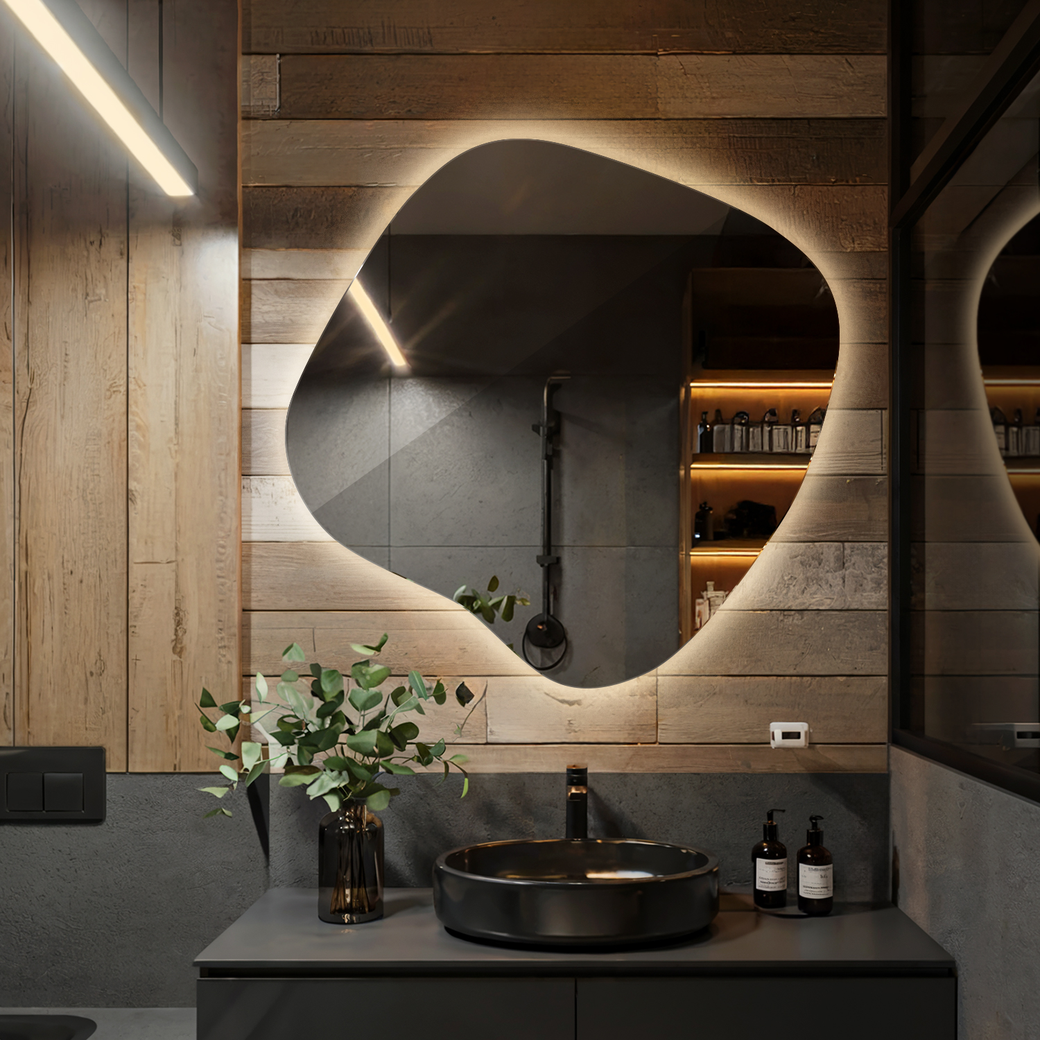 Lustro LED Tulup w aranżacji wnętrza