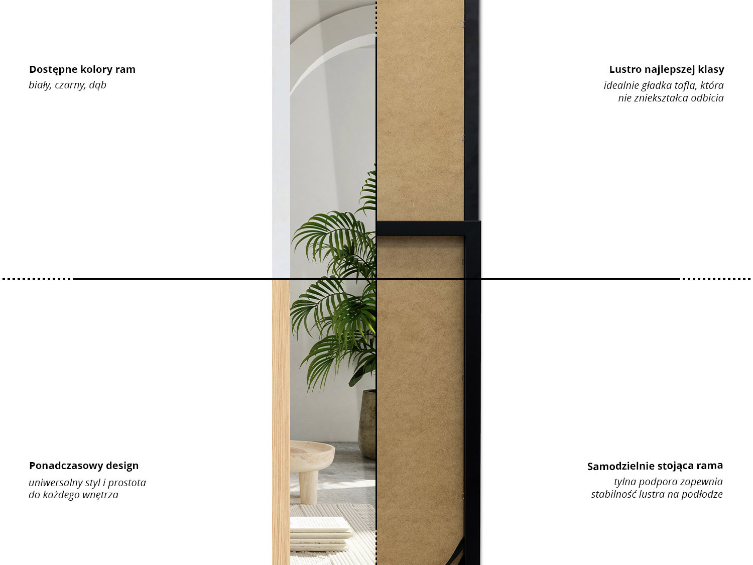 Lustro Tulup - kolory i style