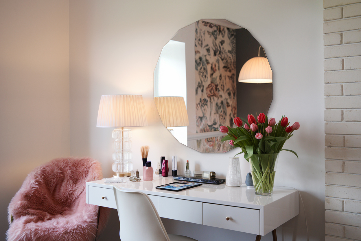 Lustro wielokątne - nowoczesne wnętrze