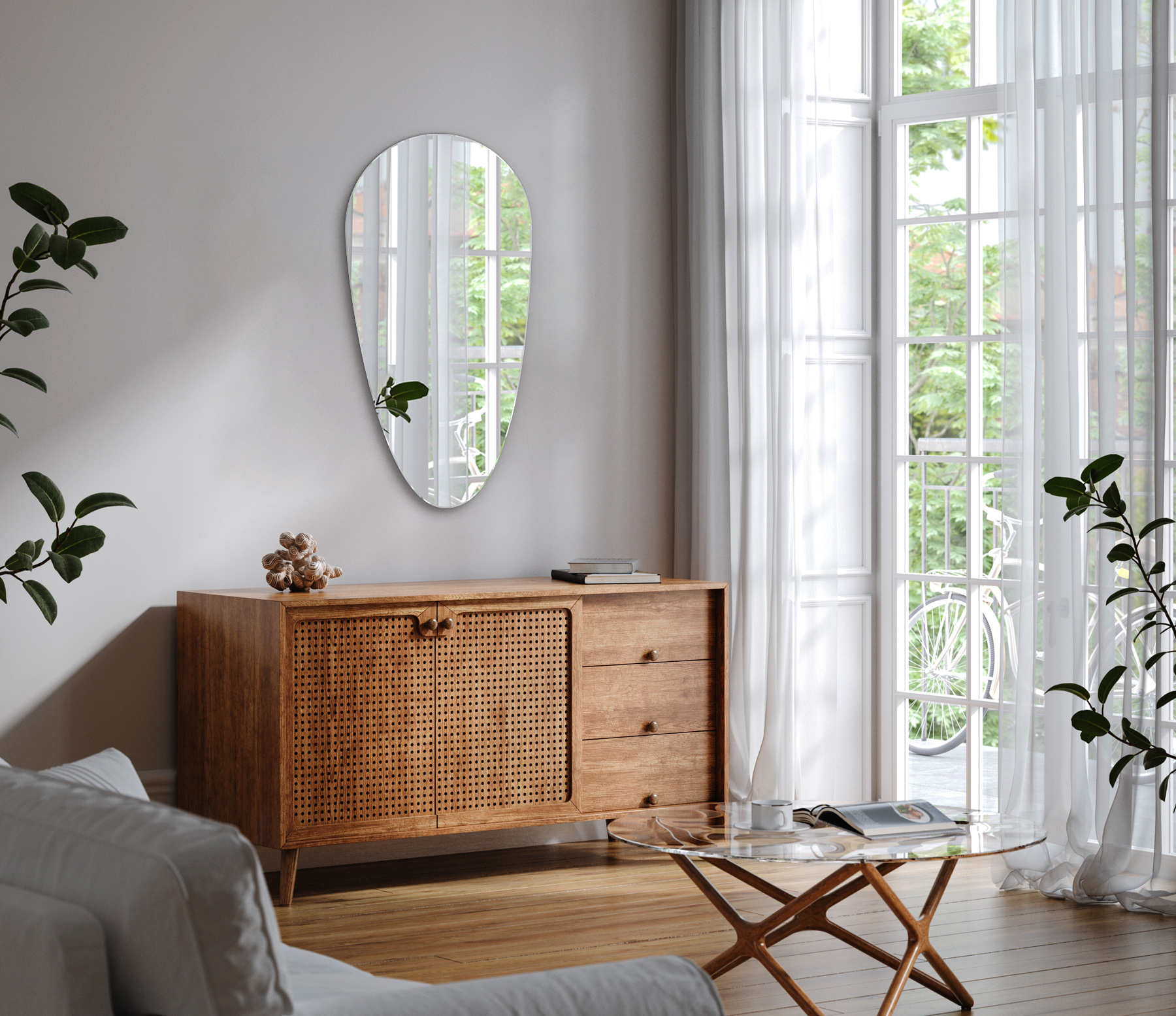 Lustro Wallfluent nieregularny owal - aranżacja 5