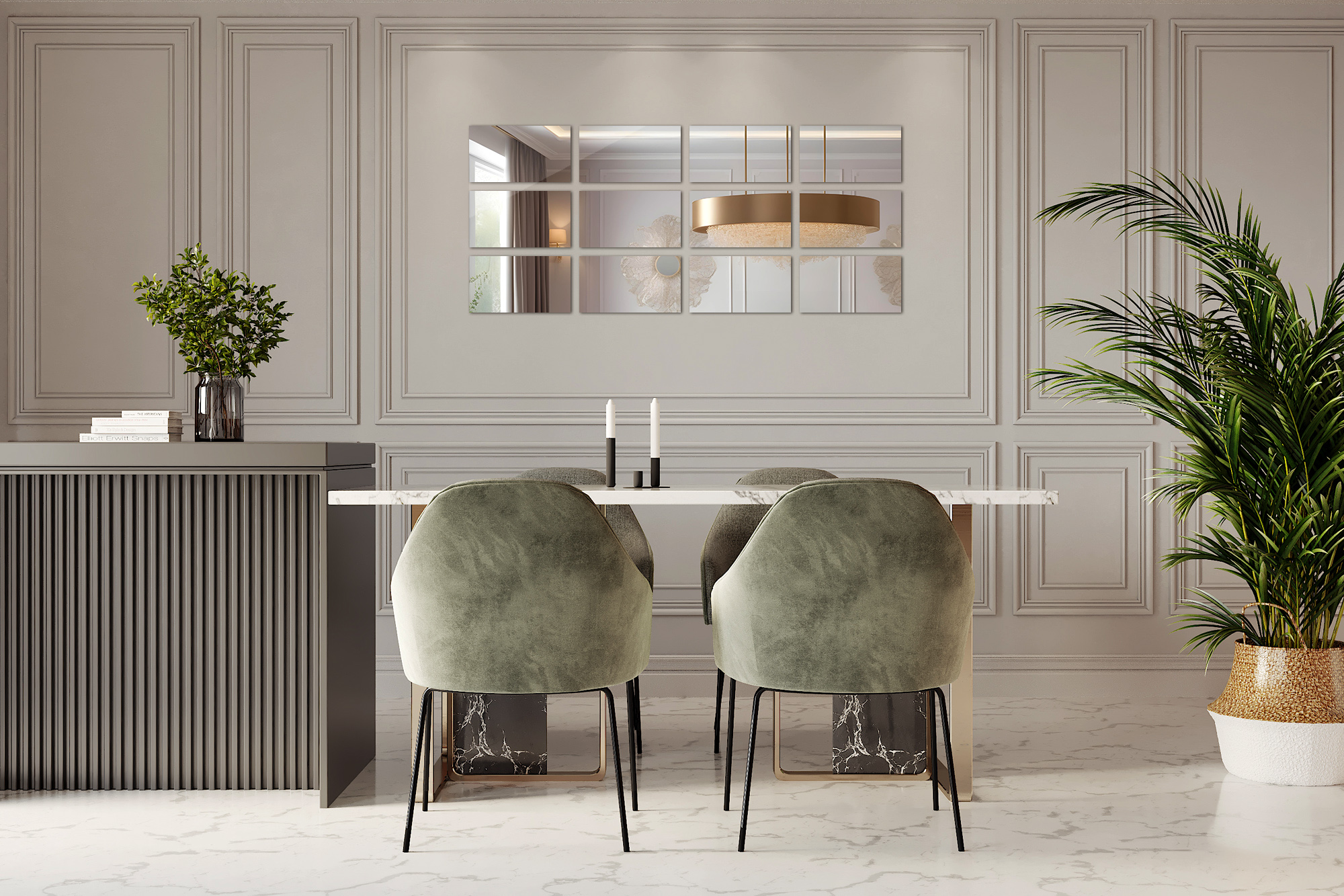 Płytki lustrzane - dekoracja