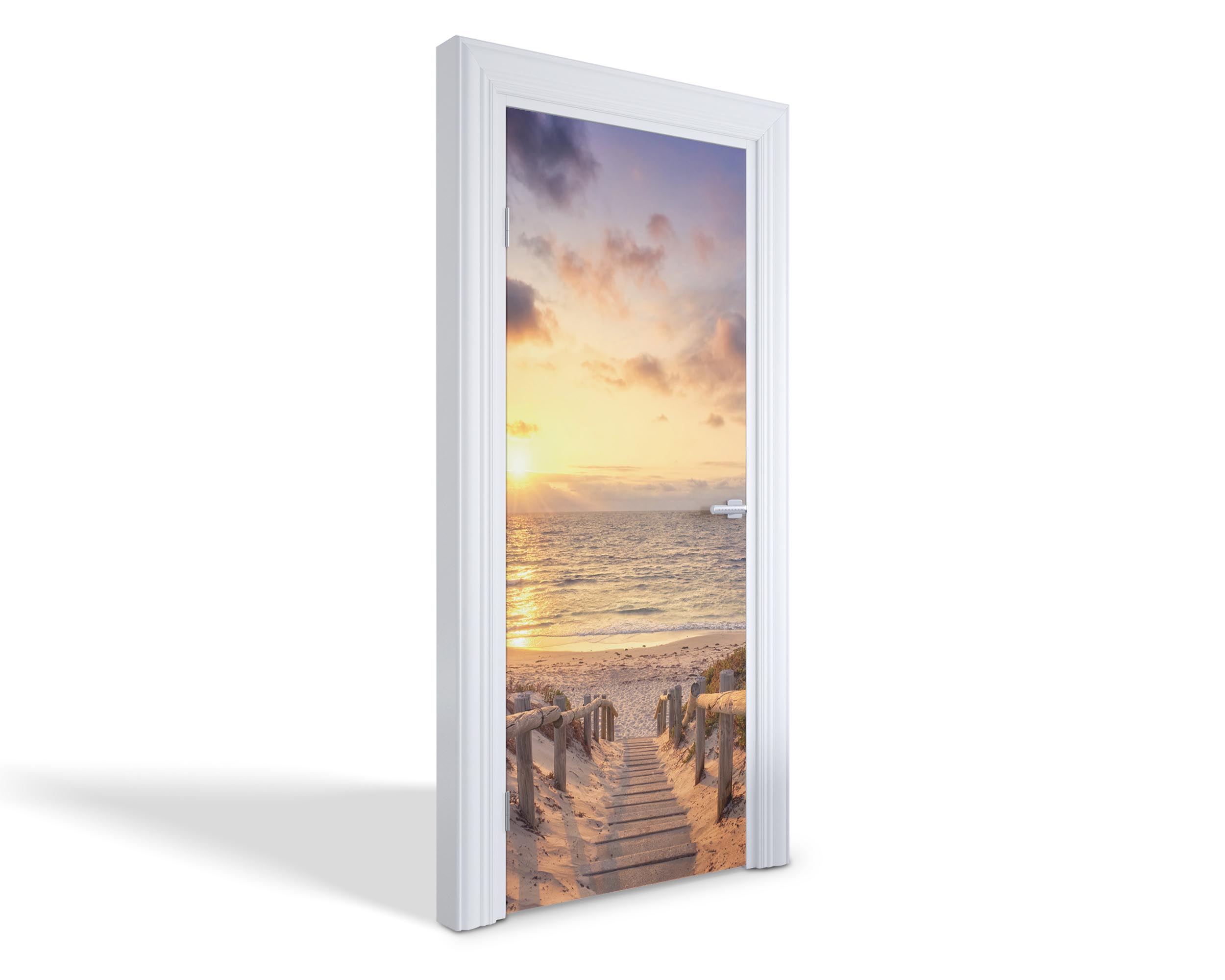 Naklejka fototapeta na drzwi - Drewniana ściana