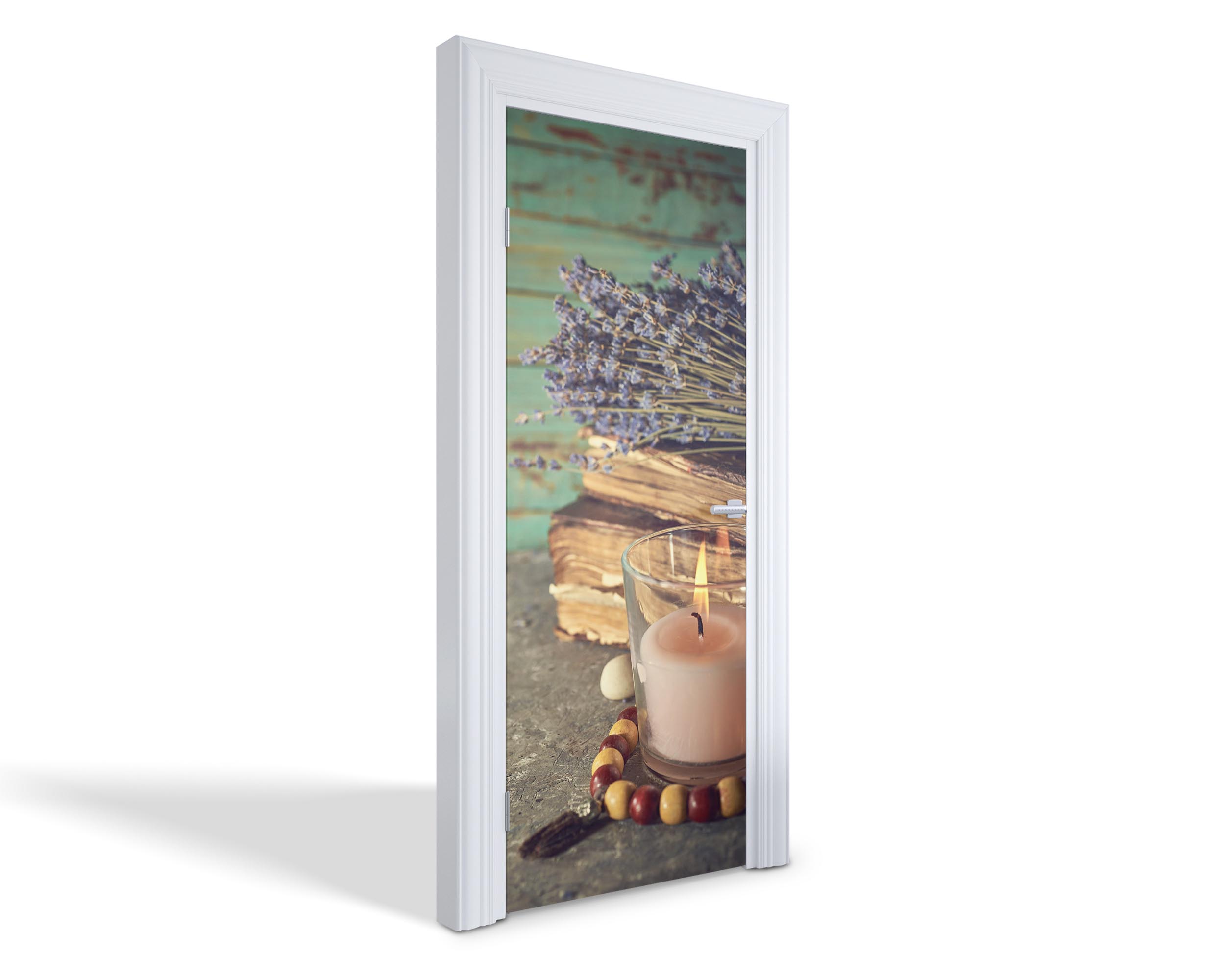 Naklejka fototapeta na drzwi - Drewniana ściana