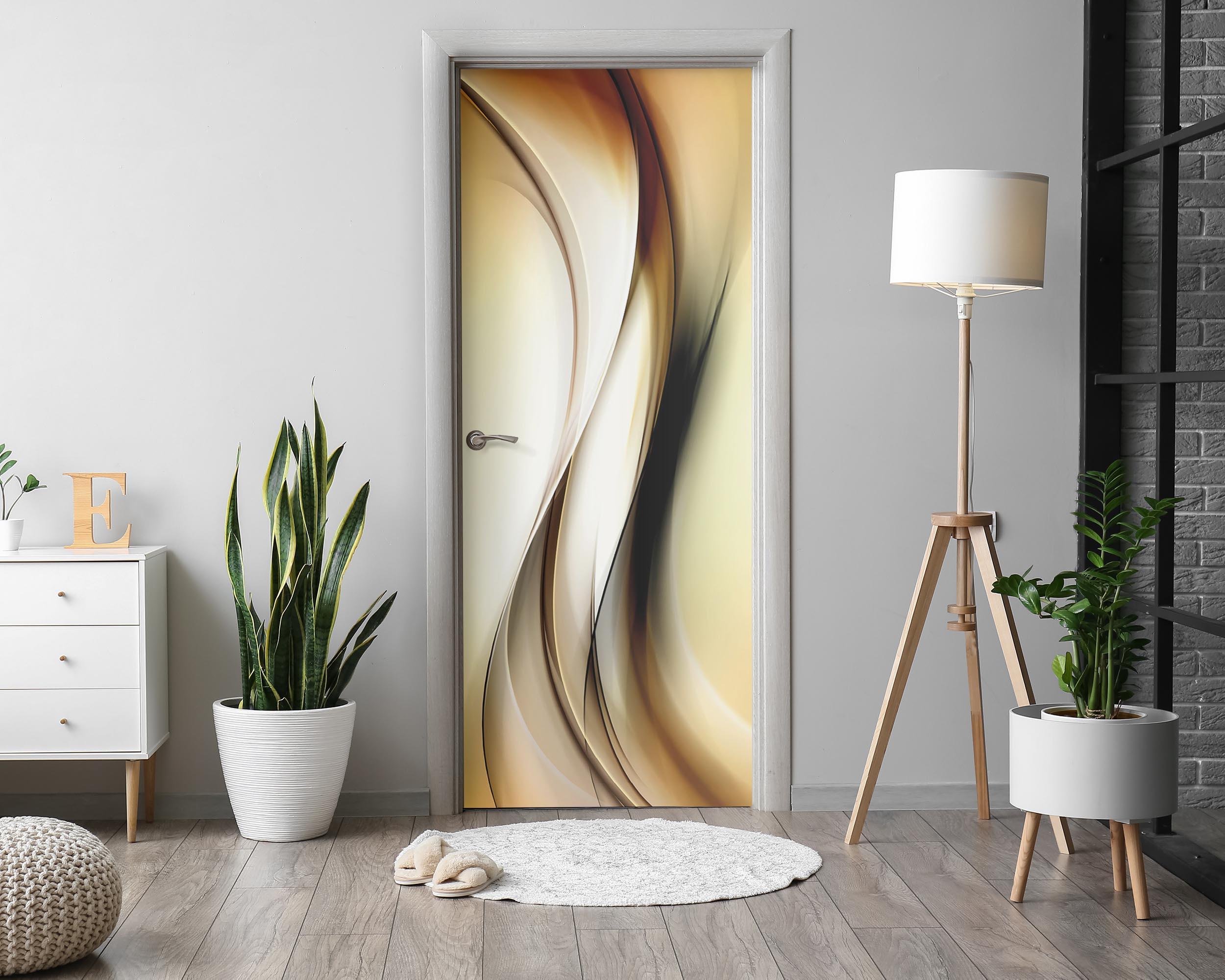 Naklejka na drzwi Drewniana ściana