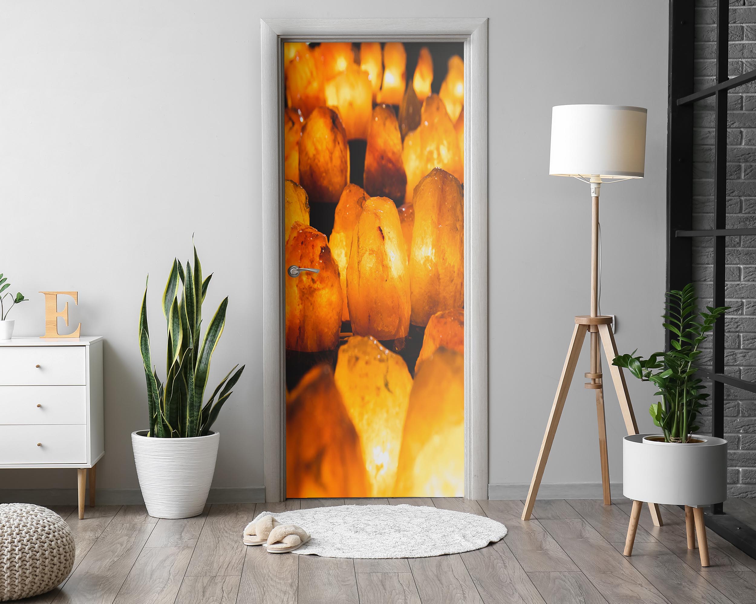 Naklejka na drzwi Drewniana ściana