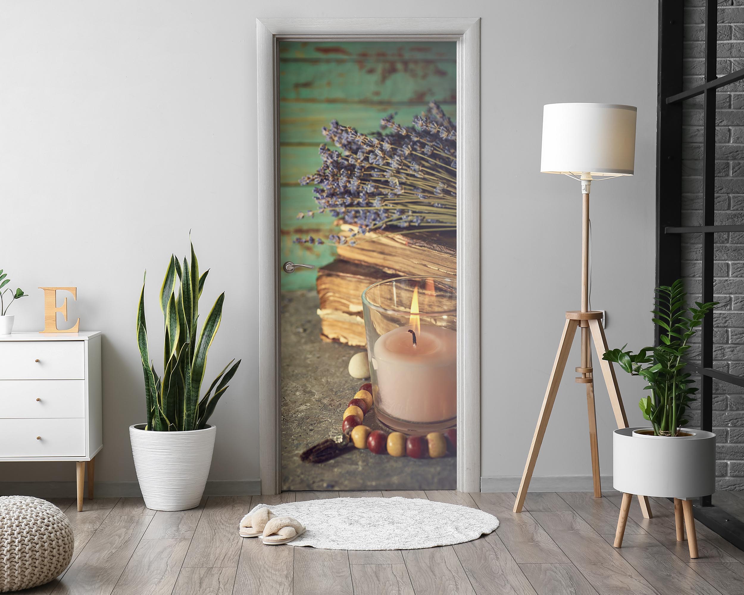 Naklejka na drzwi Drewniana ściana