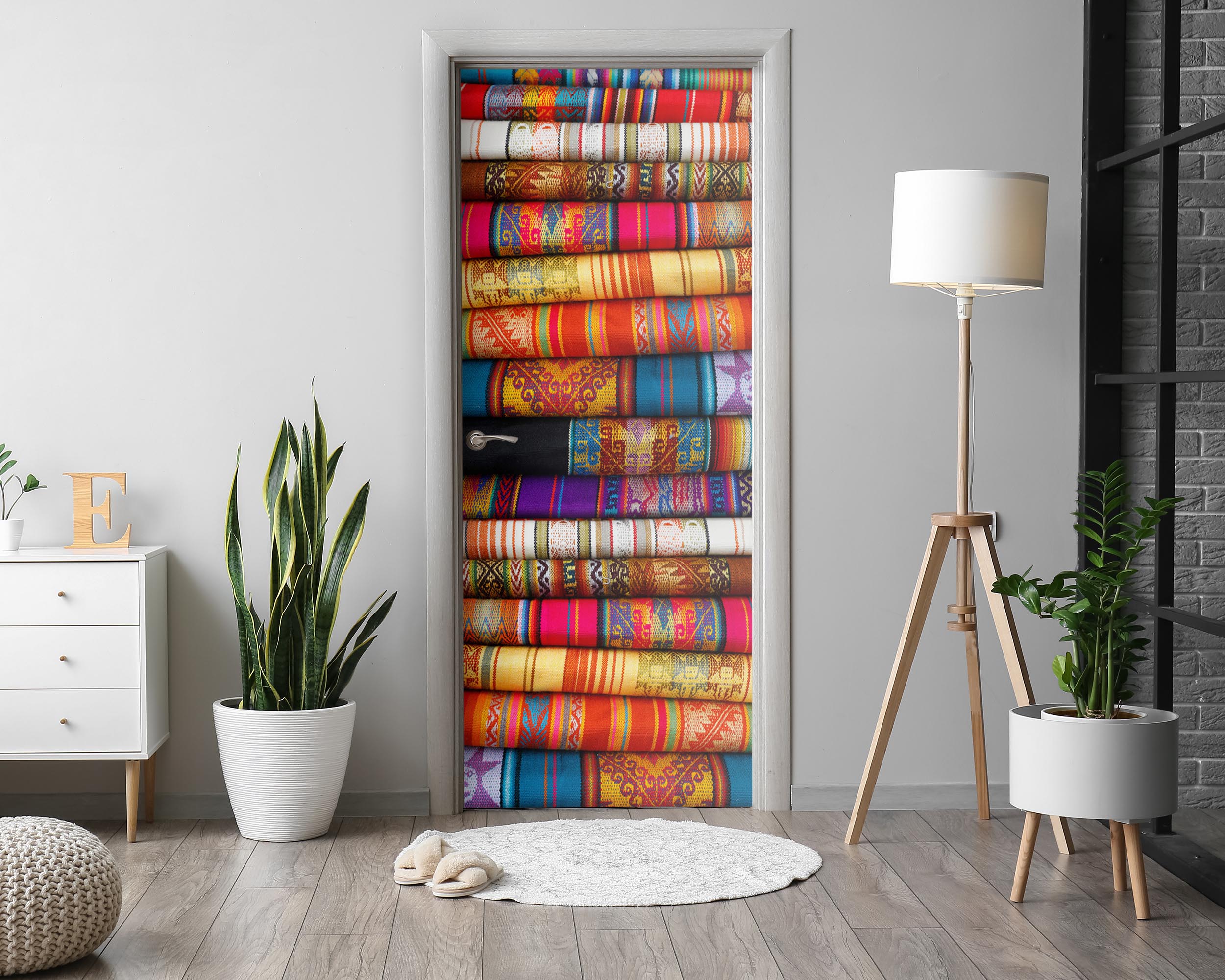 Naklejka na drzwi Drewniana ściana