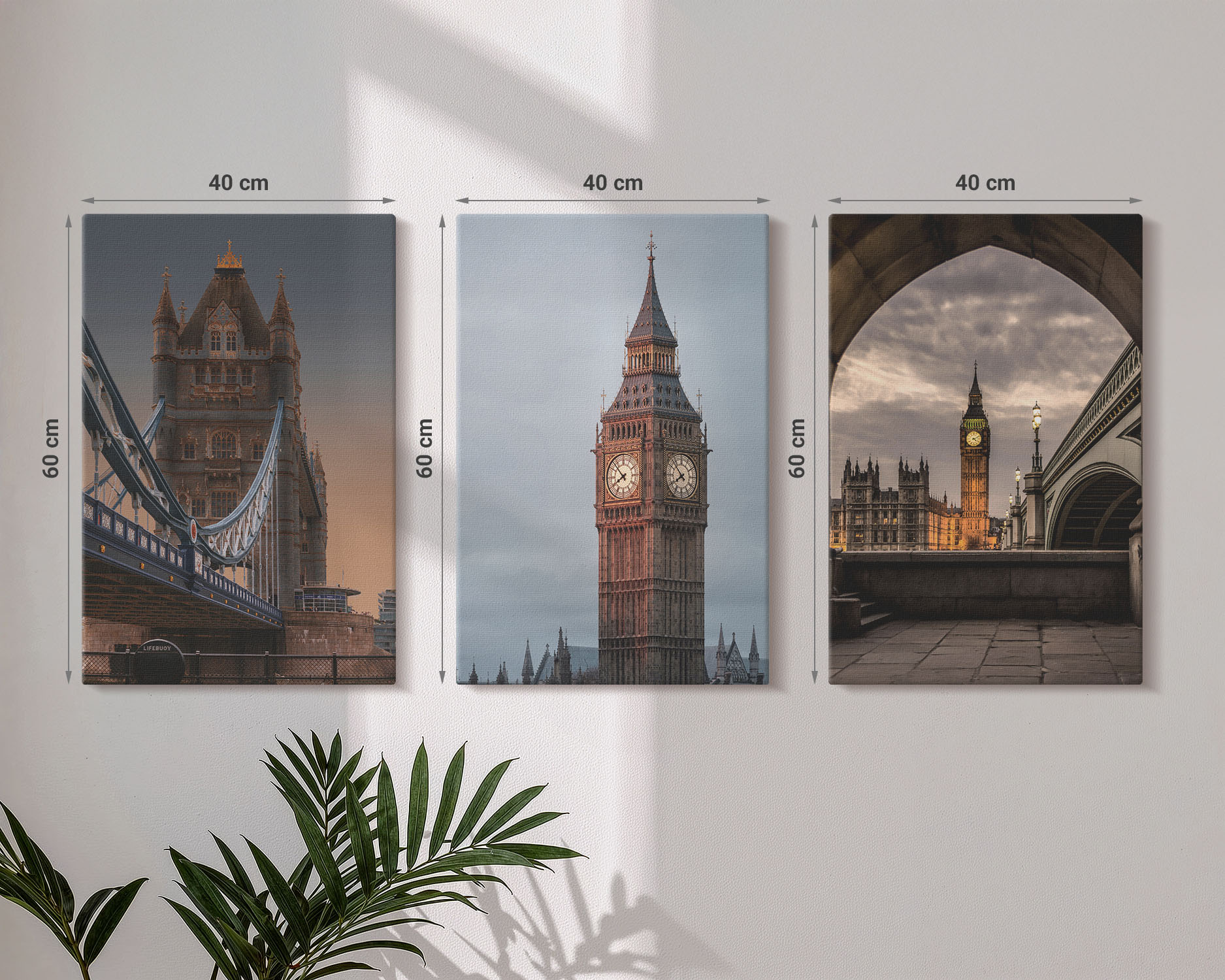 Zestaw 3 obrazów 40x60