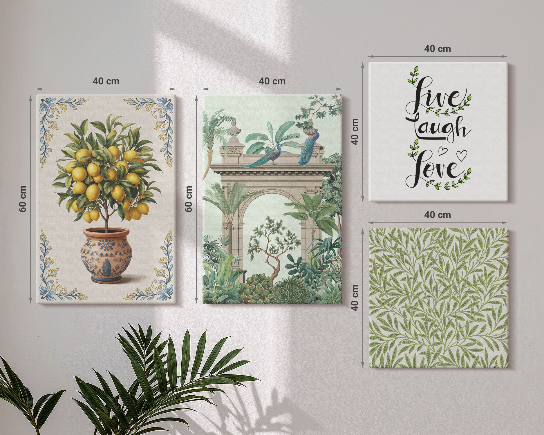 Zestaw 4 obrazów 40x40 i 40x60