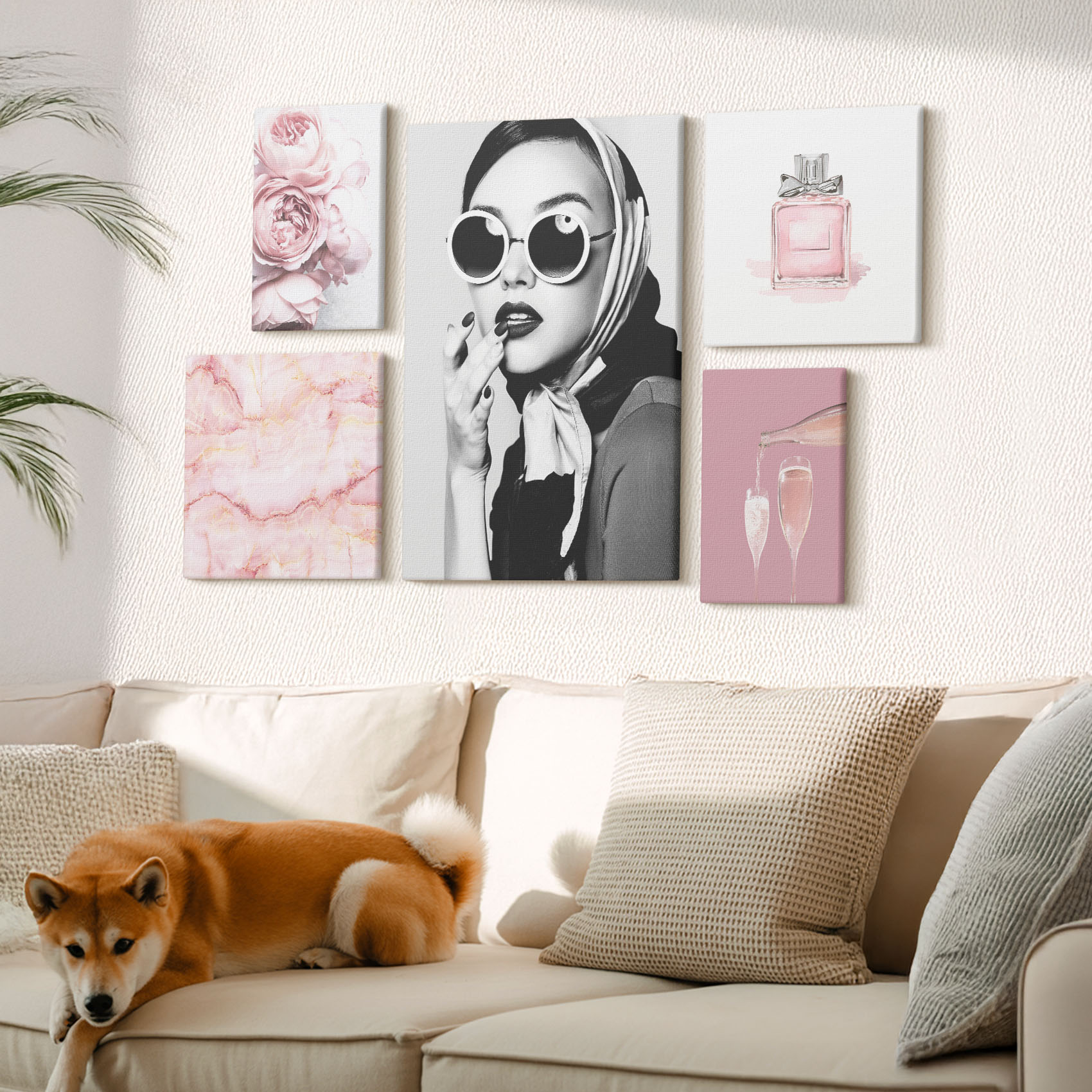 Zestaw 5 obrazów 30x30 20x30 40x60